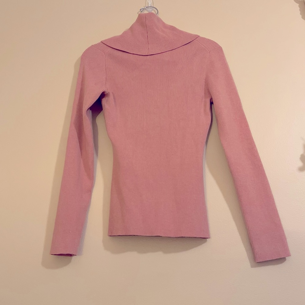 Medium INC Pink Cowl Neck Sweater - Picture 4 of 6